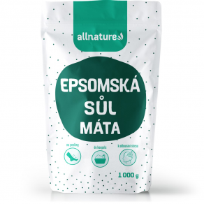 Allnature Epsomská sůl Máta 1000 g